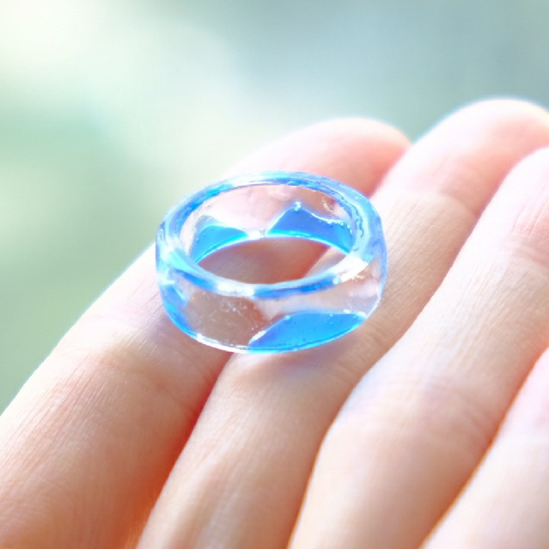 【青い山に緑の川】Blue Mountains Ring by ETPLANT - 戒指 - 树脂 透明