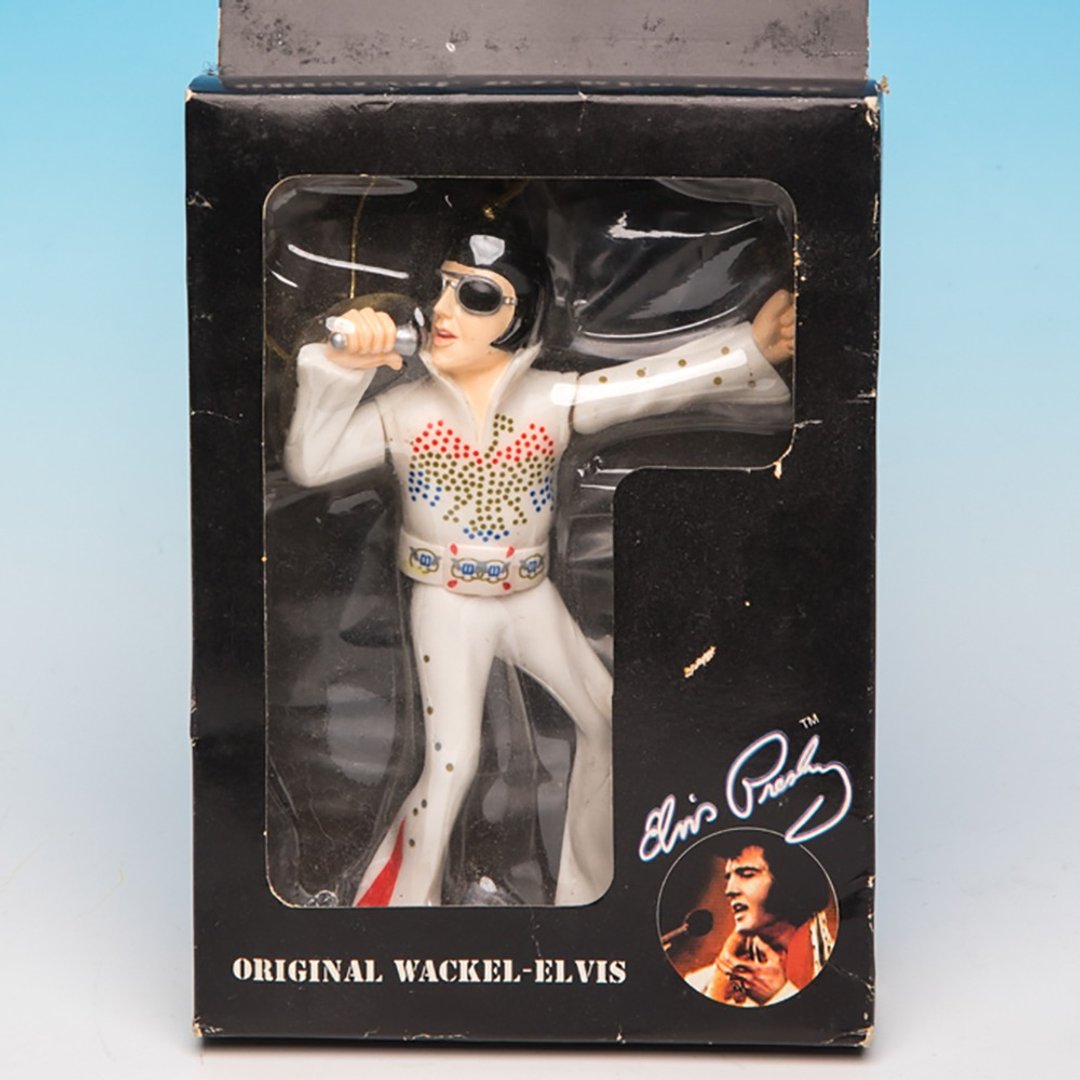桑惠商号 2001s Wackel-Elvis 猫王摇摆公仔 巨星登场 车窗挂饰 - 其他 - 塑料 白色