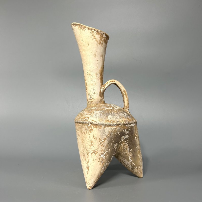 新石器时代 大汶口文化 白陶鬹 - 摆饰 - 陶 卡其色