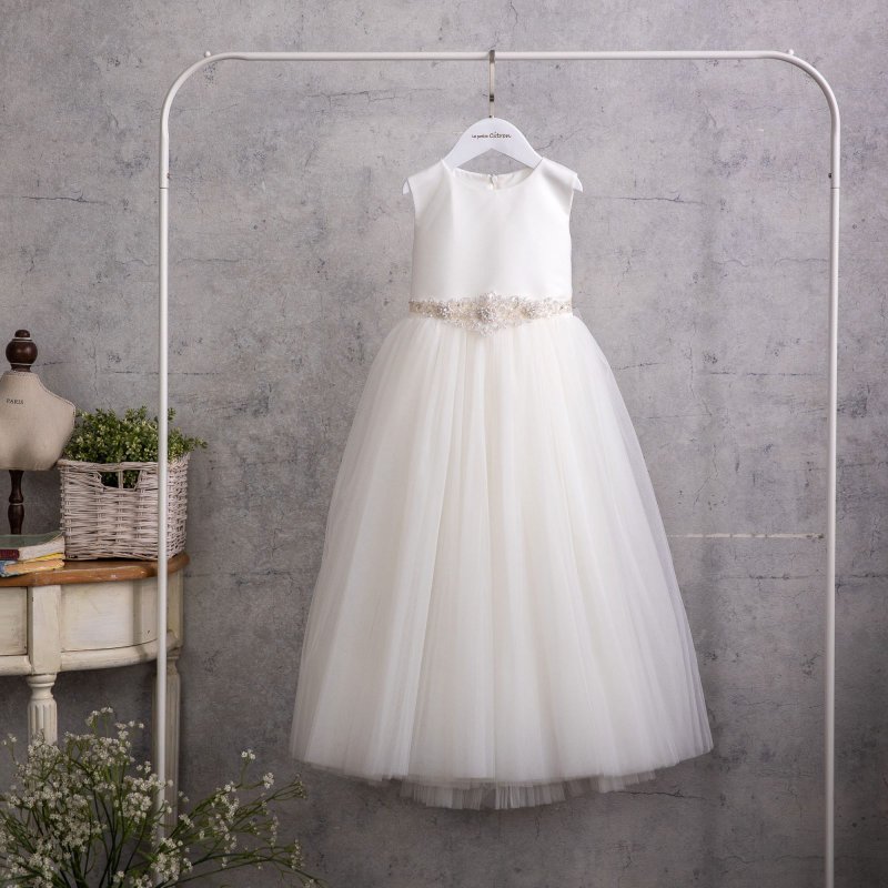 檬果礼服订制-  Isabella 经典优雅白 长裙礼服设计款手工小礼服 - 童装礼服/连衣裙 - 其他材质 