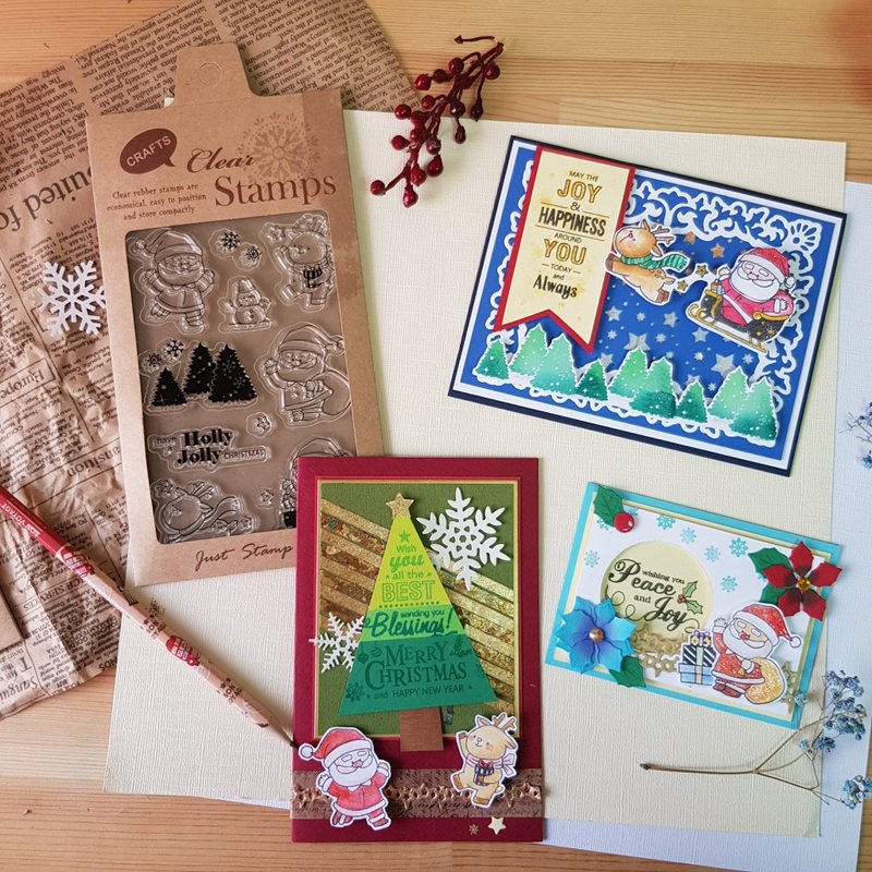 透明印章-圣诞字章CPM115 / 圣诞老公公麋鹿CPM116 - 印章/印台 - 其他材质 