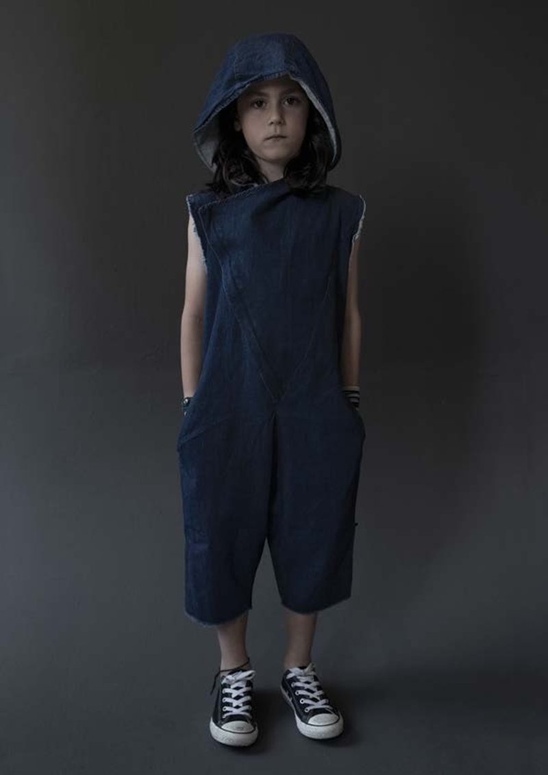 2016春夏 NUNUNU 牛仔连帽连身衣 - 其他 - 棉．麻 蓝色