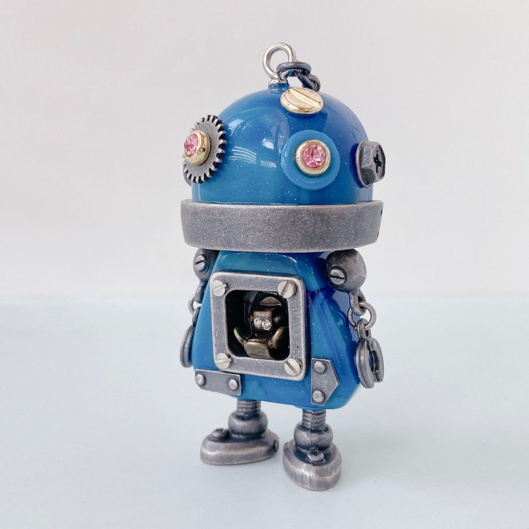 Robot Charm Accessories - 钥匙链/钥匙包 - 塑料 蓝色