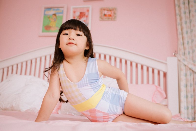 Bow Bow Baby : One Piece Swimwear - 泳衣/游泳用品 - 其他材质 粉红色