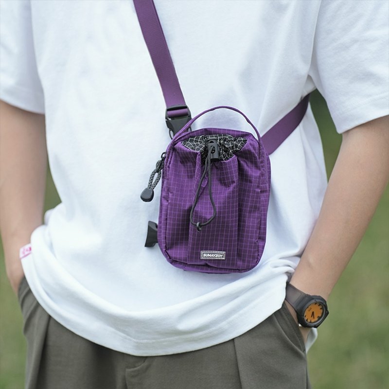 画家包彩色系列 山系露营风斜挎包 侧背手机包 轻便小包 石英紫 - 侧背包/斜挎包 - 聚酯纤维 紫色