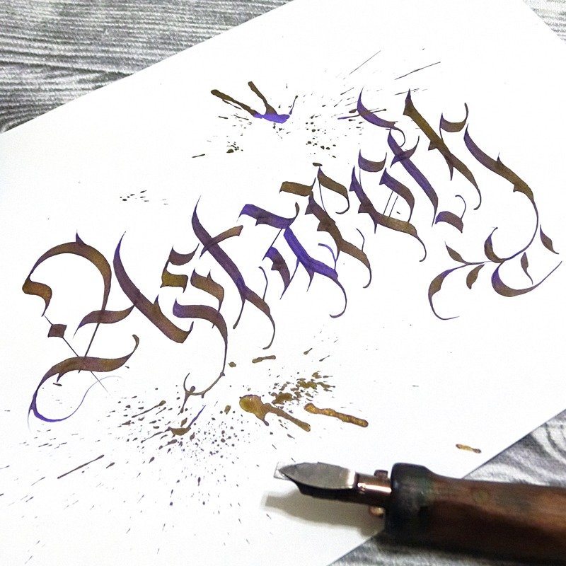 【手工墨水】魔王系列─亚斯他禄 - 墨水 - 其他材质 蓝色