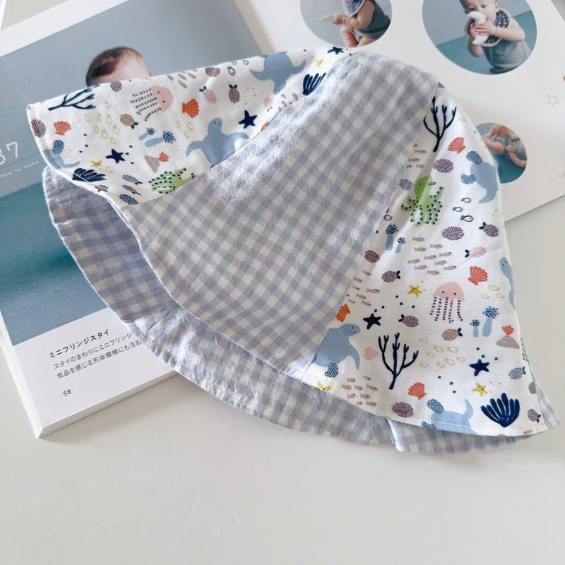 托瓦海龟 手工宝宝渔夫帽 弥月礼盒 - 婴儿帽/发带 - 棉．麻 