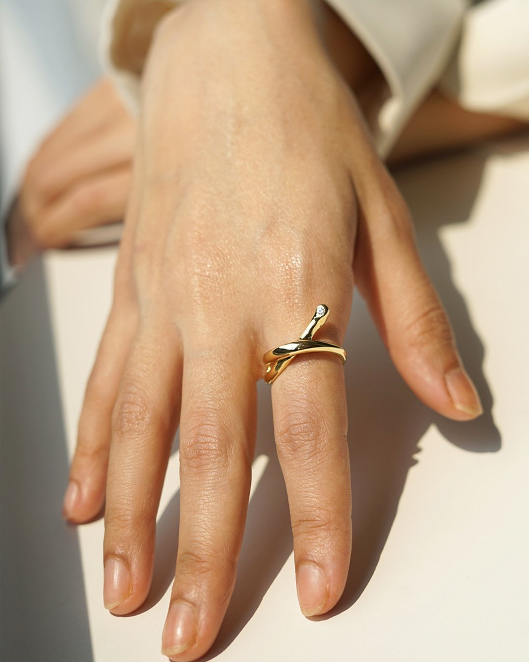 【雙 11 限定】 Open on Museum - Ques Ring | Gold Ring - 戒指 - 纯银 金色