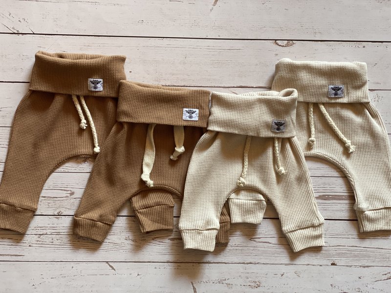 Baby pants baby leggings boho baby clothes organic cotton pants for boy or girl - 童装裤 - 棉．麻 白色
