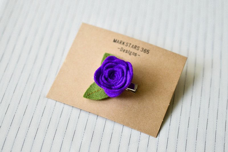 玫瑰仙子发夹 - 黛紫 - 发饰 - 聚酯纤维 紫色
