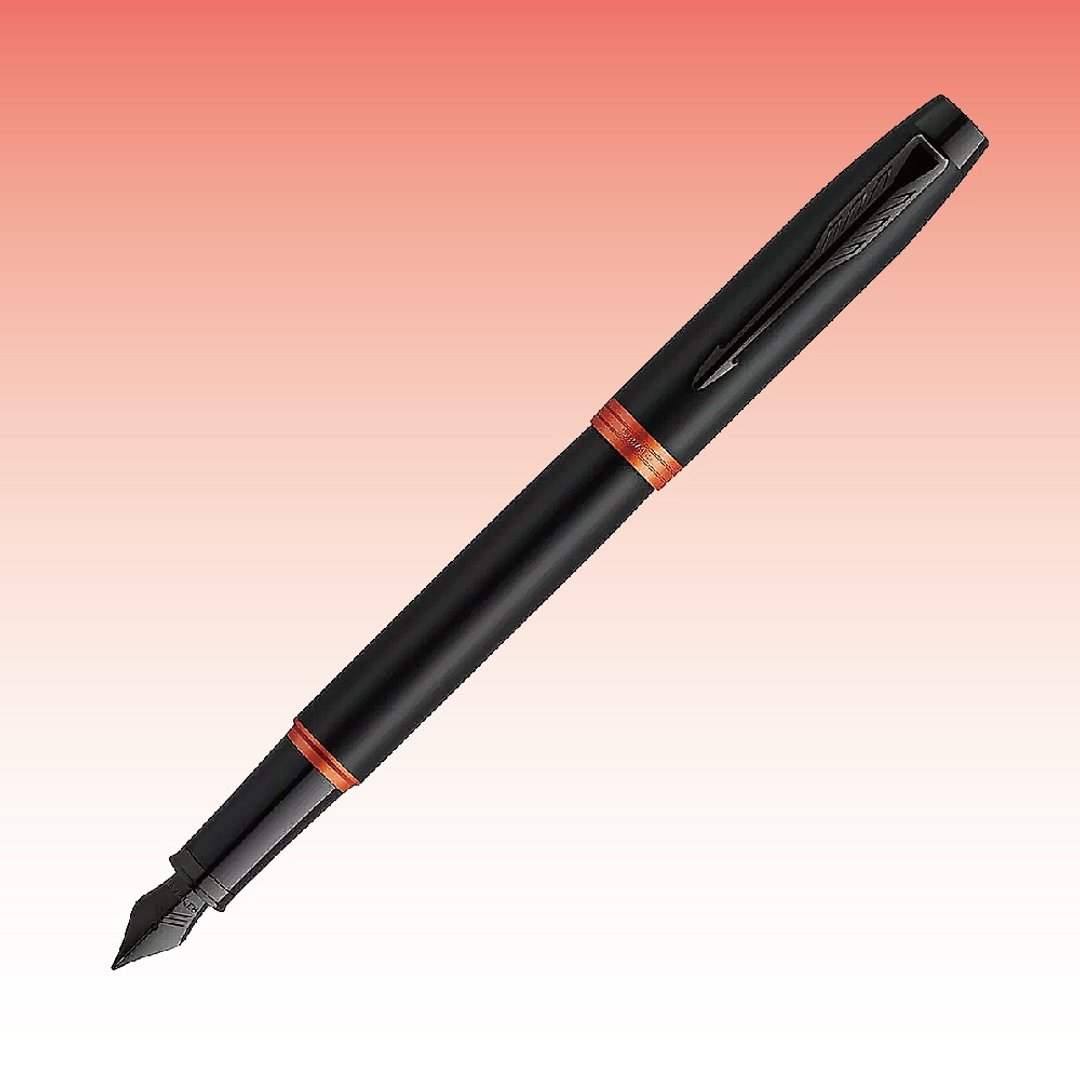 Parker 派克新IM 魅影黑 橘环 钢笔  免费刻字 - 钢笔 - 其他金属 黑色