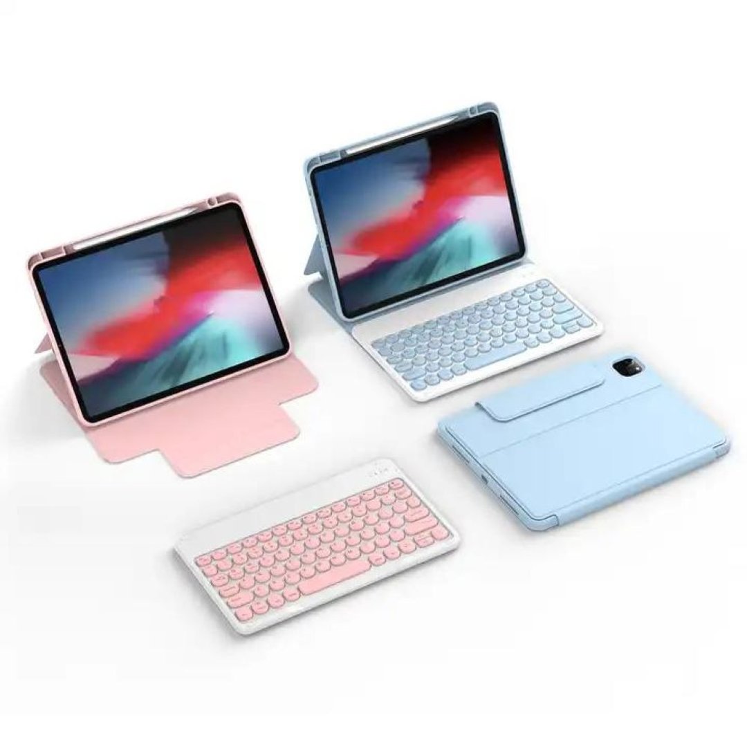 Wiwu iPad 2 in 1 无线键盘保护套 - 平板/电脑保护壳 - 聚酯纤维 白色