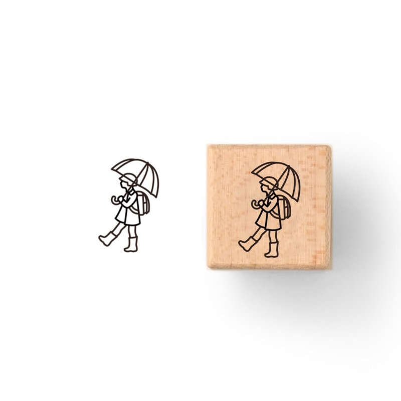 本日印章－下雨了 - 印章/印台 - 木头 卡其色
