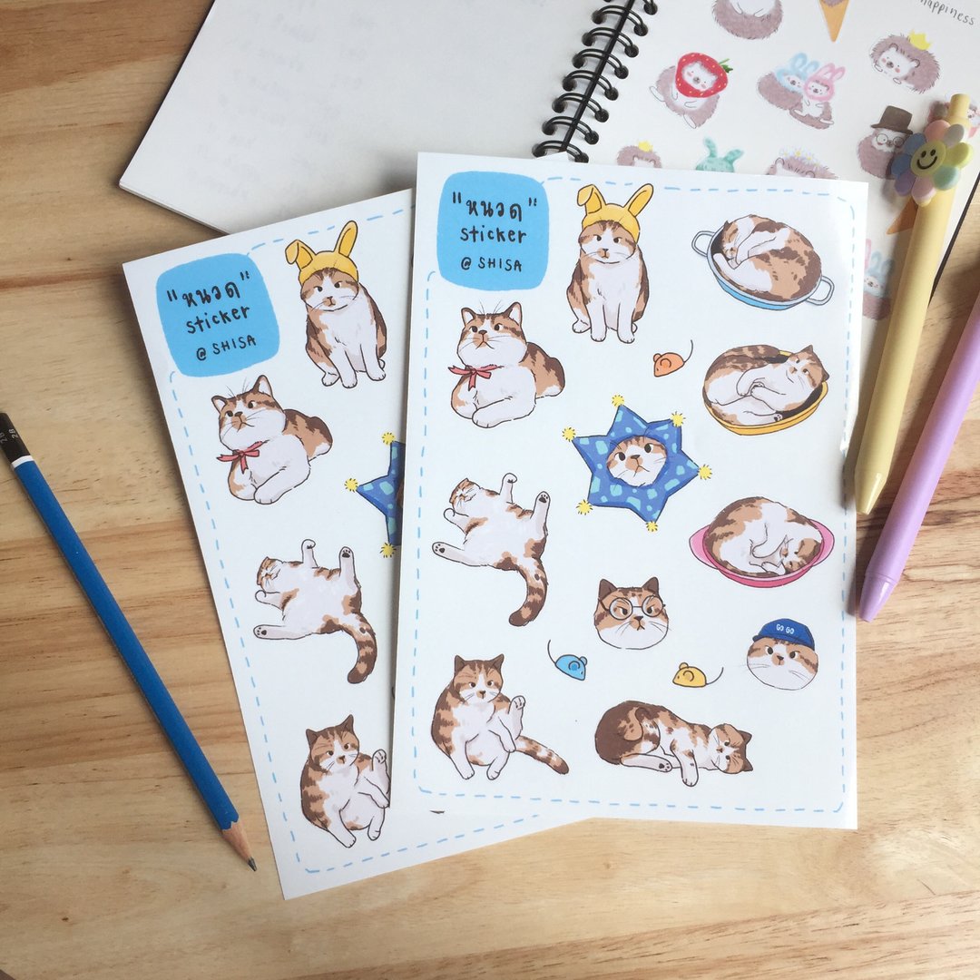 Cat sticker Limited edition, sizeA5 PPsticker glossy - 贴纸 - 其他材质 