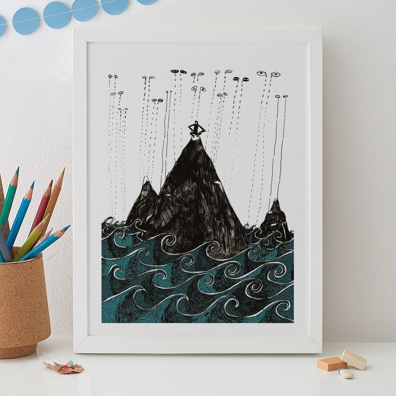 THE MAKING OF THE EARTH PRINT - 海报/装饰画/版画 - 纸 黑色