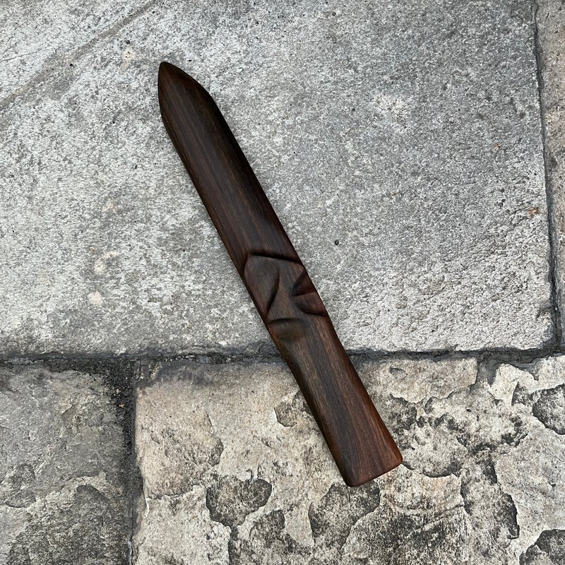 我贩剑　魔剑　宁毋学　绿檀收藏艺品　匕首 木刀 小刀　妖刀纸镇 - 摆饰 - 木头 绿色
