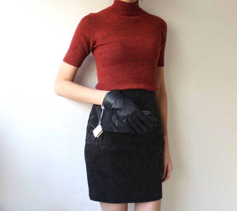 FOAK古着 /库存新品/Christian Dior深蓝羊皮手套 - 手套 - 真皮 