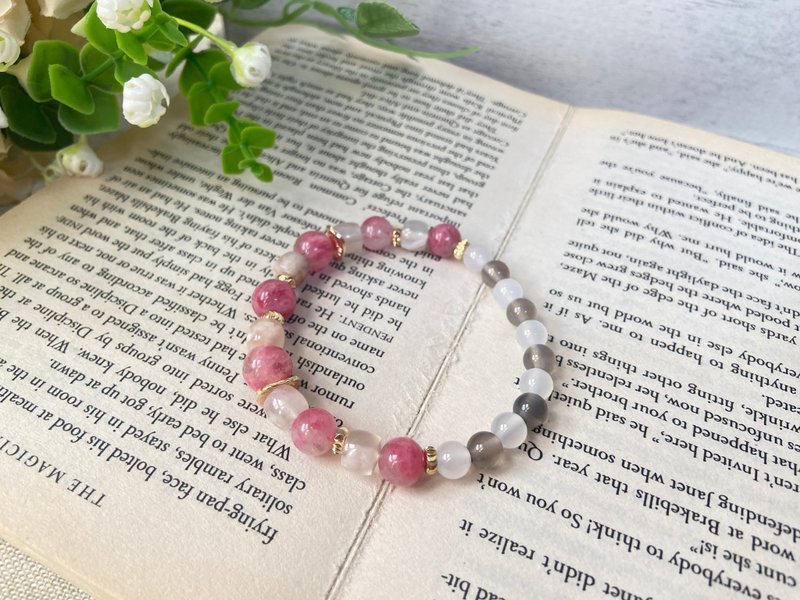 强力招桃花。樱花雨/樱花玛瑙/黑月光/白玛瑙 - 手链/手环 - 半宝石 