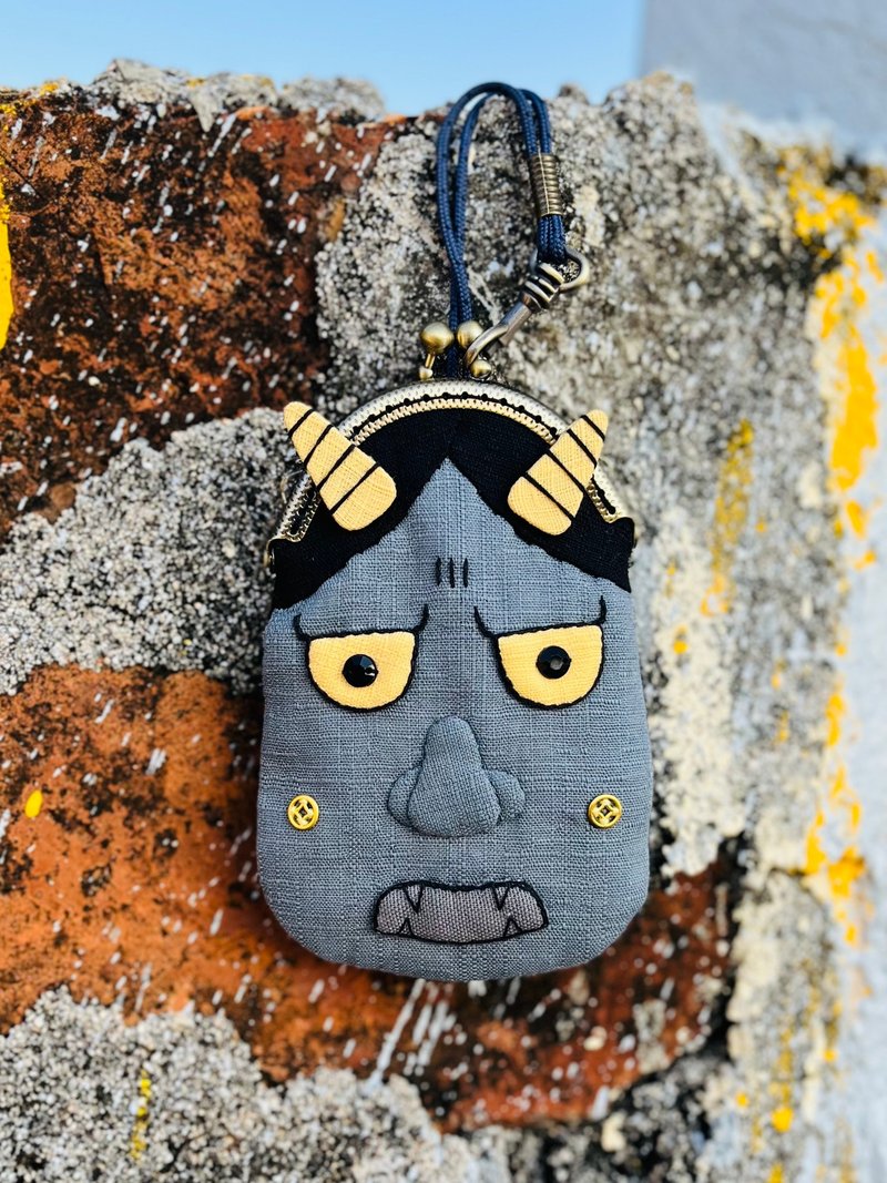 造型口金key包/印章包/零钱包-妖怪款 - 钥匙链/钥匙包 - 棉．麻 