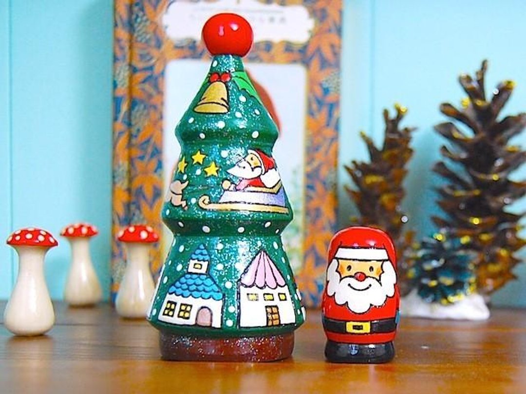 ☆ Christmas tree ☆ Matryoshka ☆ A [8] - 摆饰 - 木头 红色