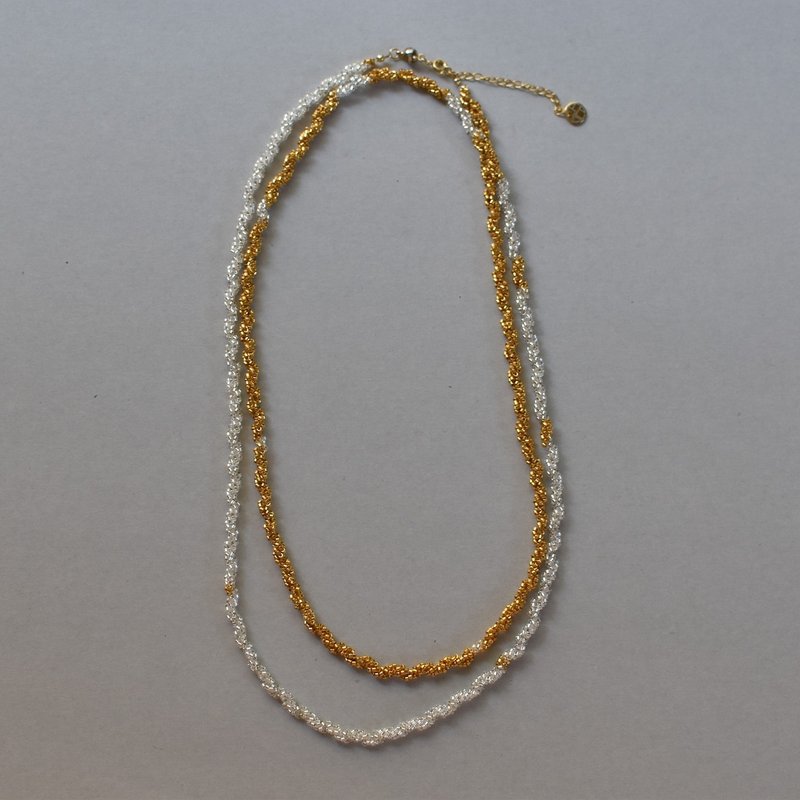 螺旋 120cm / gold - 项链 - 玻璃 