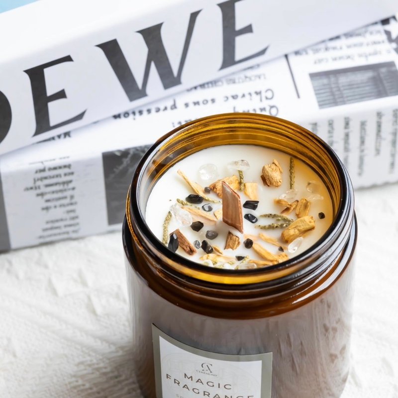 圣木净化蜡烛 天然大豆蜡烛 融蜡灯蜡烛 200g 单颗蜡烛 - 蜡烛/烛台 - 蜡 白色