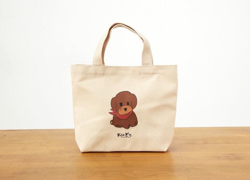 小饭团 红贵宾 纯棉小托特包 便当袋 - 其他 - 棉．麻 