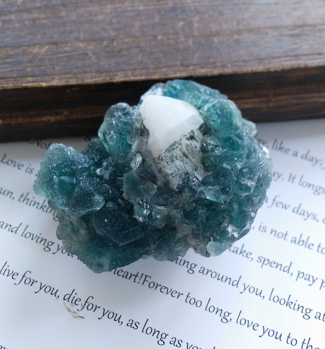 Fluorite 内蒙产地 蓝萤石 水晶共生 天然矿石 原矿 - 摆饰 - 其他材质 