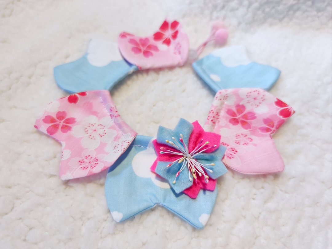 Sakura 樱花花瓣造型颈饰 颈项 collar - 衣/帽 - 棉 