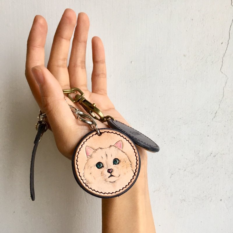 定制毛小孩专区/晶片悠游卡钥匙圈/定制英文名/一卡通/Icash2.0 - 钥匙链/钥匙包 - 真皮 多色