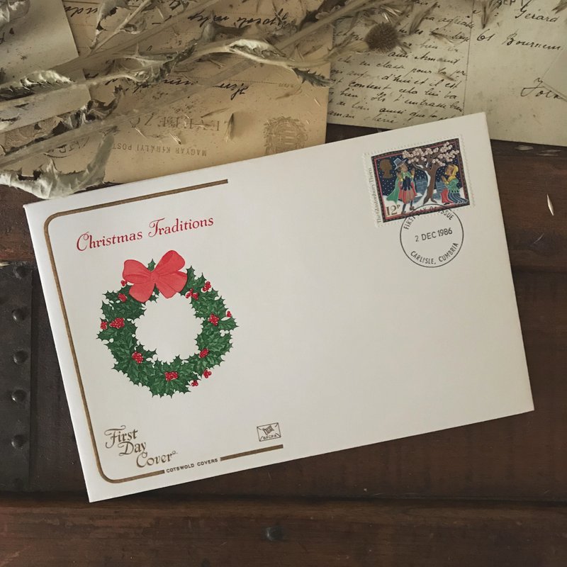 英国早期首日封 圣诞限量款 - 卡片/明信片 - 纸 