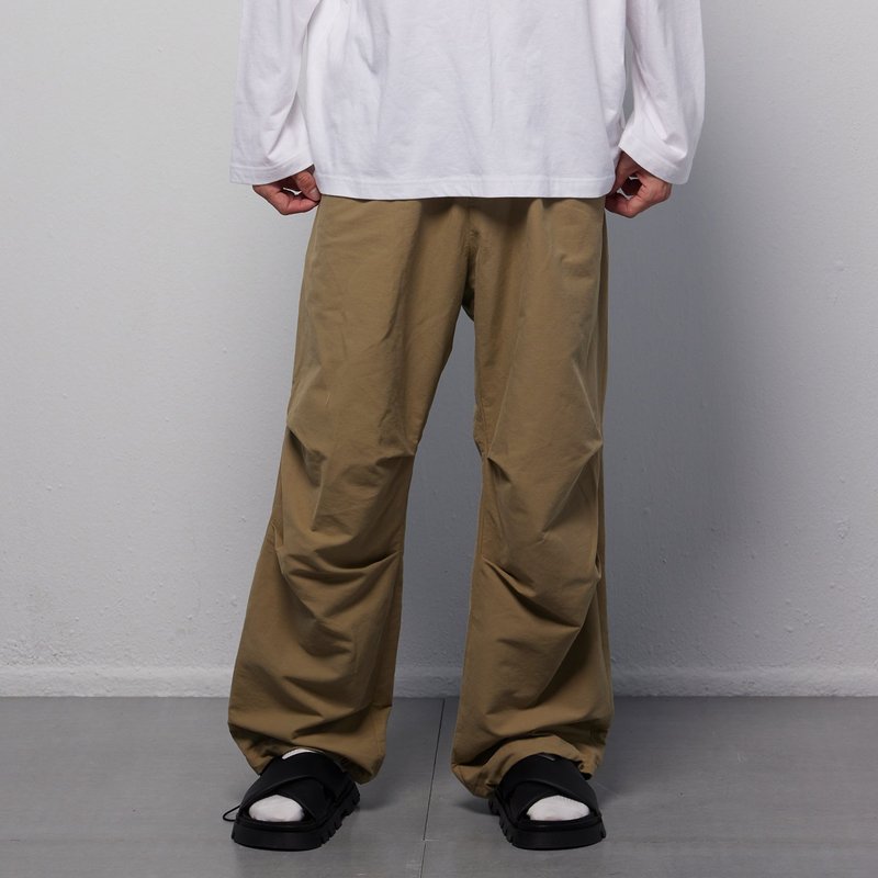 Stone as_Parachute Trousers / 降落伞工装裤 - 男士长裤 - 棉．麻 卡其色
