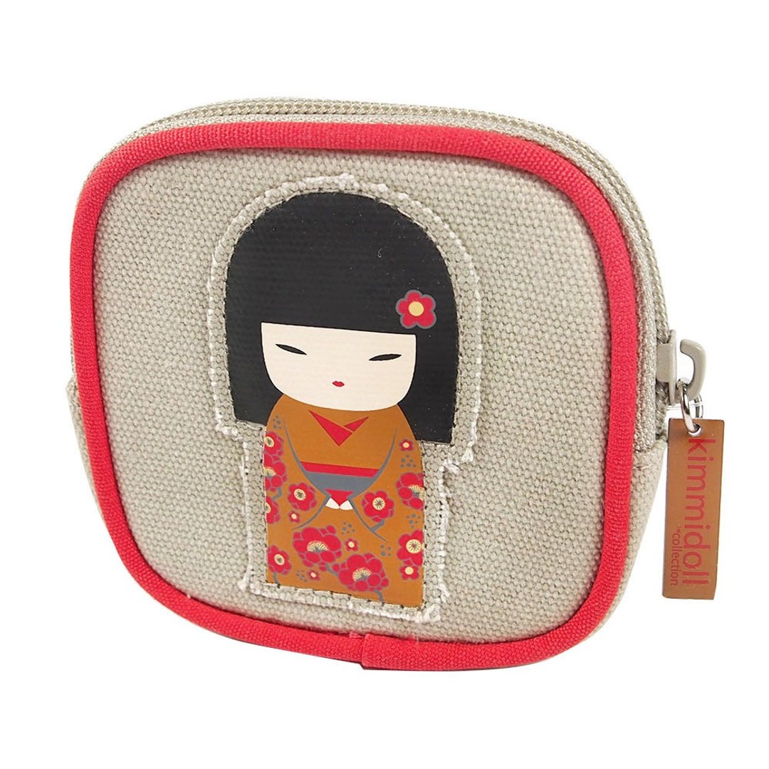 复古帆布拉键零钱包【Kimmidoll和福娃娃 Mizuki Narural Bags】 - 零钱包 - 其他材质 卡其色