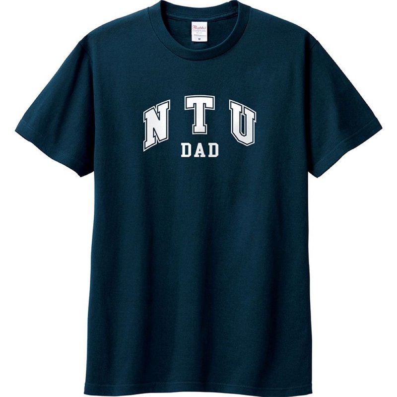 【台湾大学/台大】NTU DAD台大爸爸短T_深蓝 - 其他 - 棉．麻 蓝色