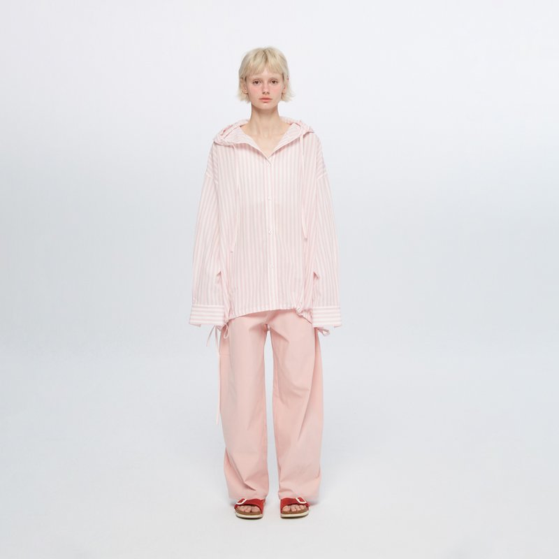 10 MOOn 蜡粉色连帽衬衫/大罩衫 - 女装衬衫 - 其他材质 粉红色