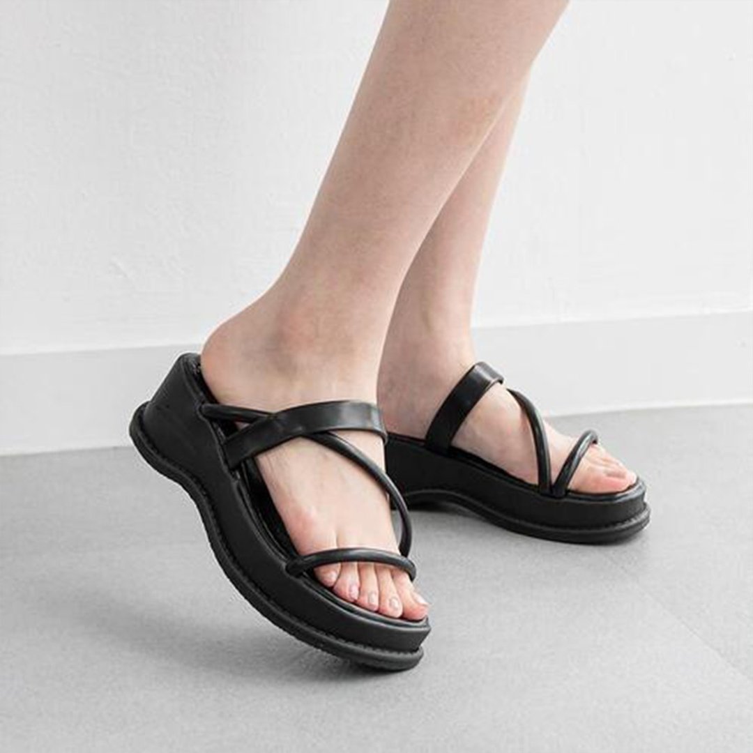 PRE-ORDER SPUR Sunrise Strap mule 涼鞋 SS9056 BLACK - 其他女款皮鞋 - 其他材质 