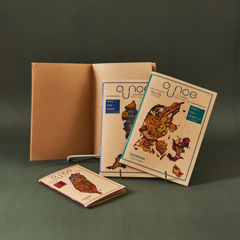 彩虹地图牛皮纸 小笔记本 - 笔记本/手帐 - 纸 卡其色