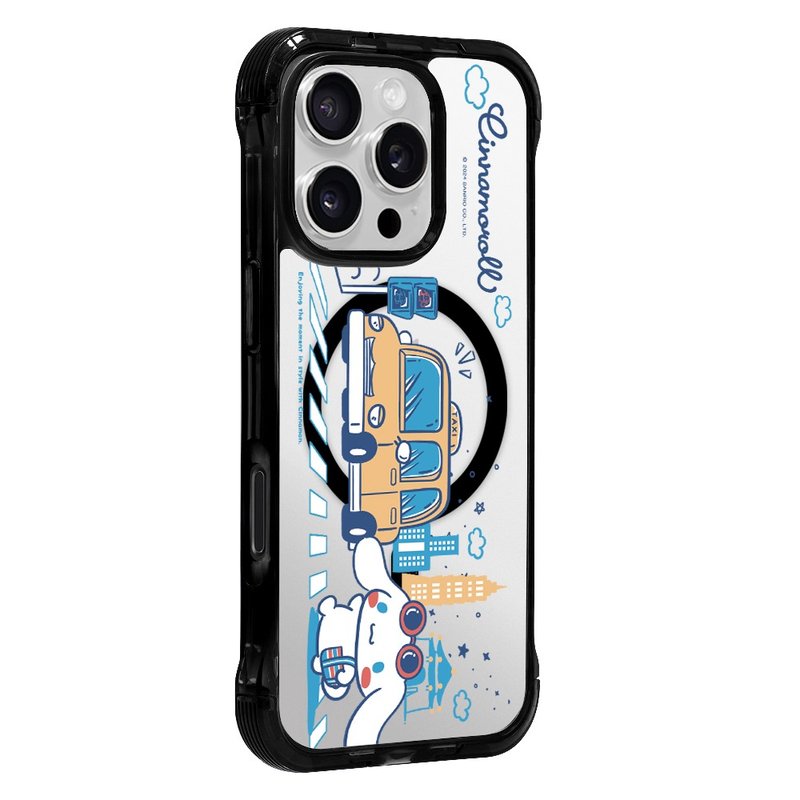 大耳狗 喜拿环岛趣 磁吸透黑支架手机壳 iPhone 16 15 Pro Max - 手机壳/手机套 - 其他材质 黑色