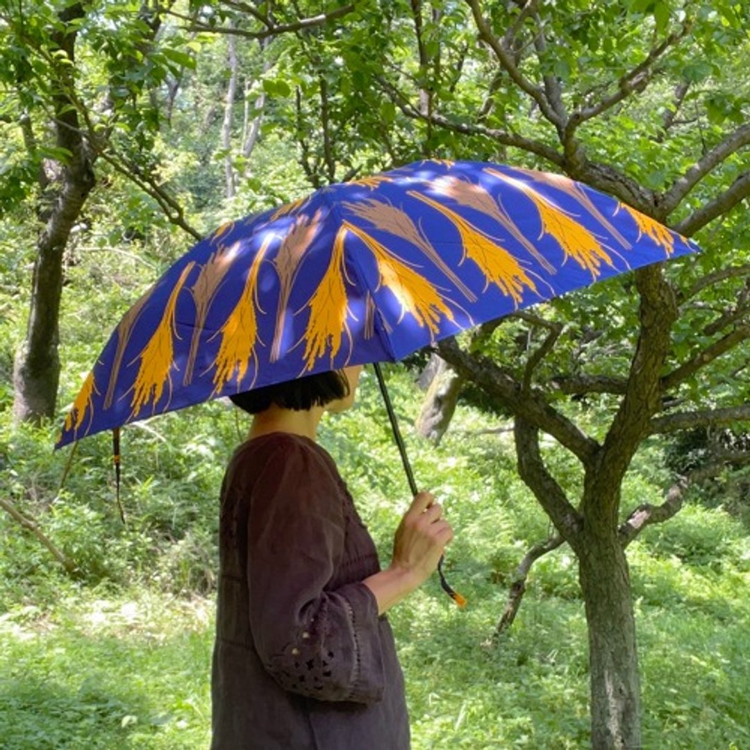 折叠伞（晴雨两用）“稻穗”好吃！_海军蓝 - 其他 - 棉 