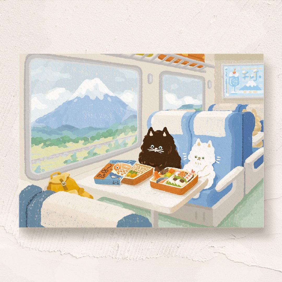 postcard-日本小旅行系列 - 富士山 - 卡片/明信片 - 纸 