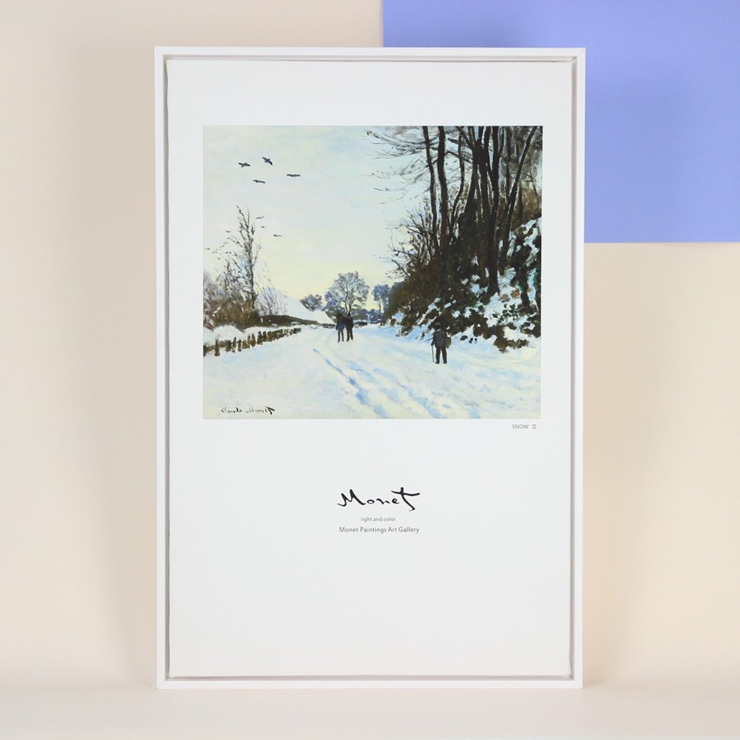 油画布装饰框画 F款白框 40x60cm 画框 壁画 西洋名画 挂画 画作 - 画框/相框 - 木头 白色