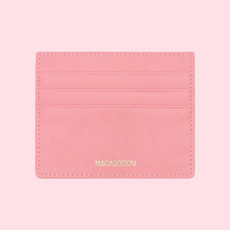 定制化礼物意大利真皮樱花粉红色卡片套  钱包 小钱包 卡包 卡夹 - 皮夹/钱包 - 真皮 粉红色