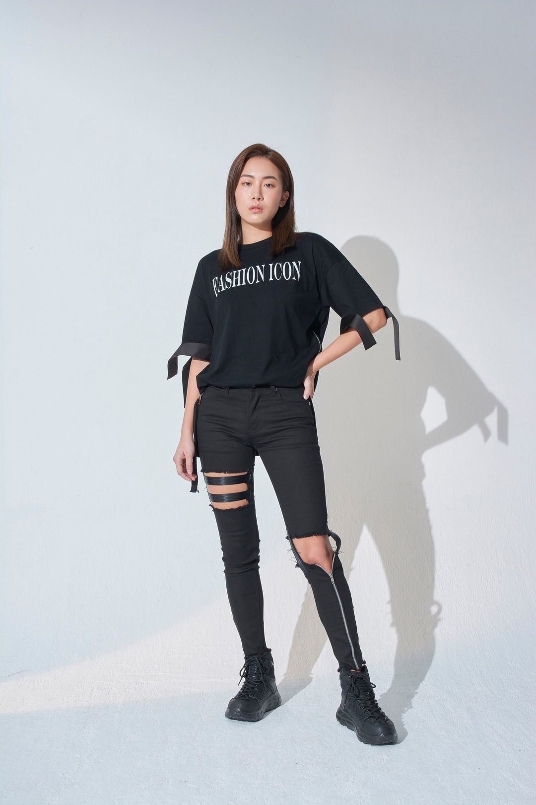 2023情人节夏日时尚个性印花黑色T Shirts男女 - 中性连帽卫衣/T 恤 - 棉 黑色