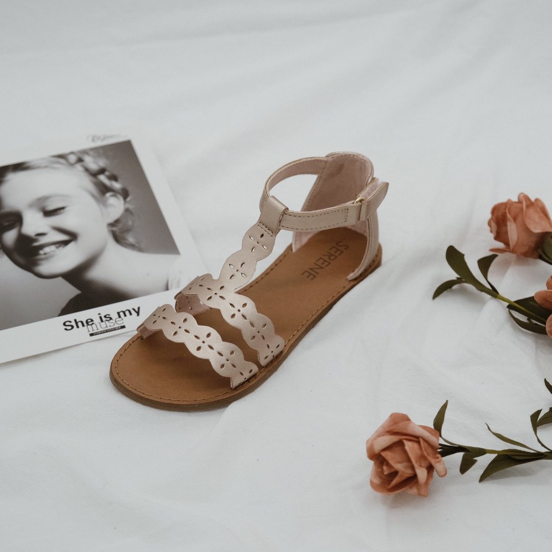 台湾手工鞋 女童罗马凉鞋童鞋儿童罗马鞋平底鞋雾面 Kids Sandals - 童装鞋 - 其他材质 