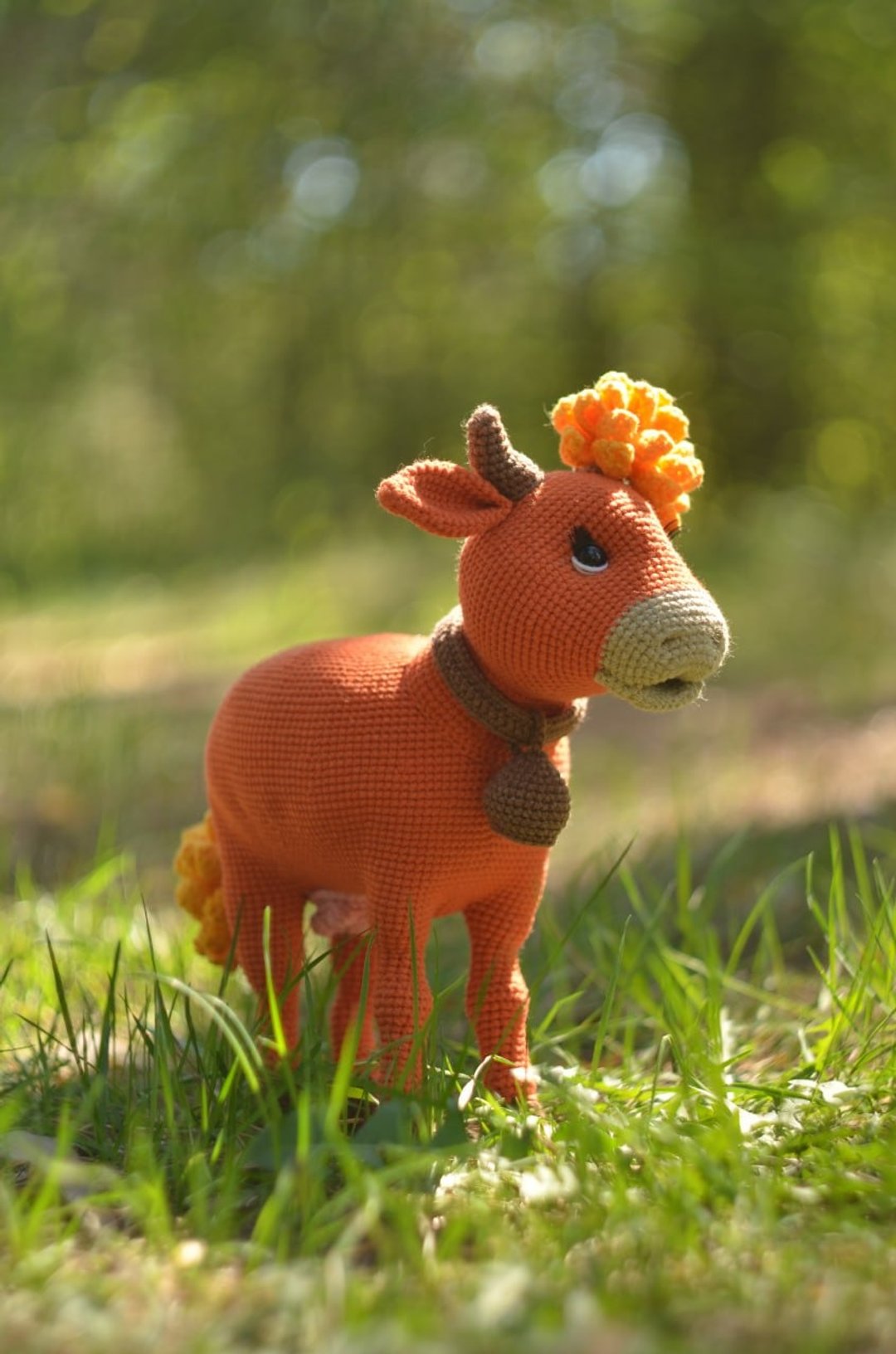 Amigurumi 牛钩针图案 PDF — DIY 动物玩具，英文图案 - 手工艺教程/工具书 - 其他材质 
