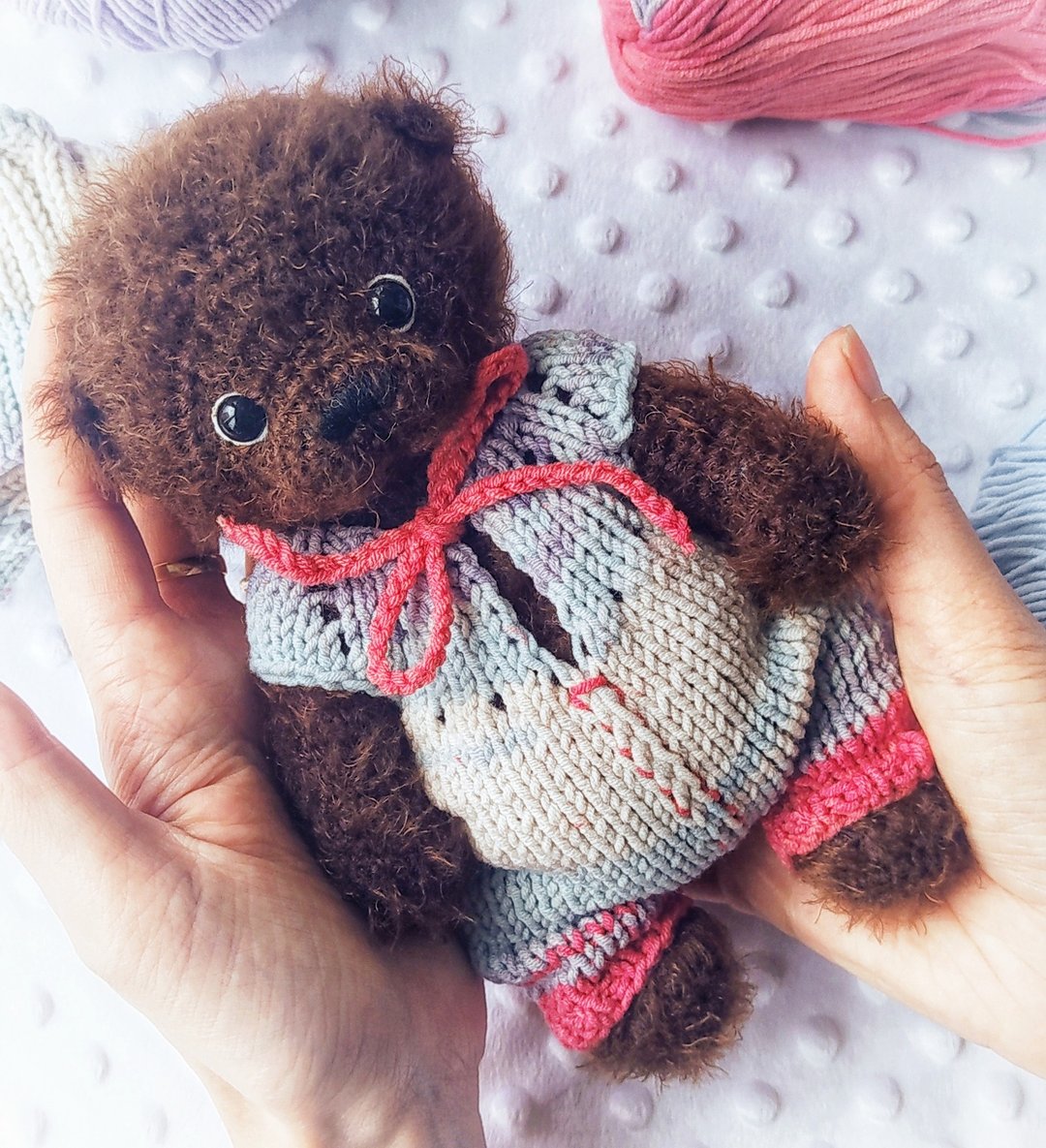 Beautiful teddy bear/ Best bear/Handmade teddy bear/Stuffed toy bears/Cute bear - 玩具/玩偶 - 羊毛 