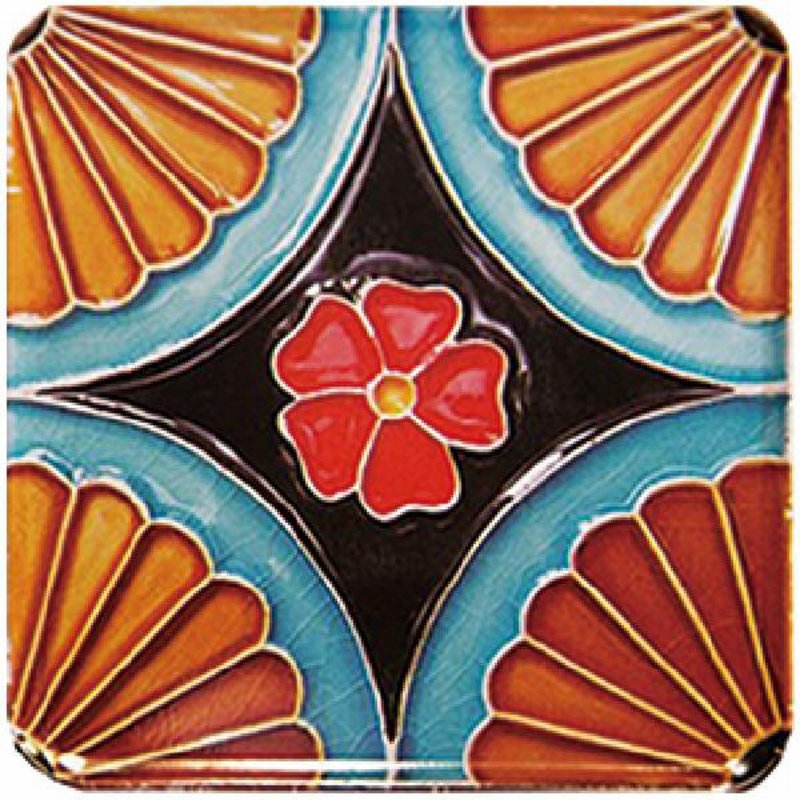 日日春 台湾印象【老花砖磁铁杯垫】 - 杯垫 - 其他金属 红色