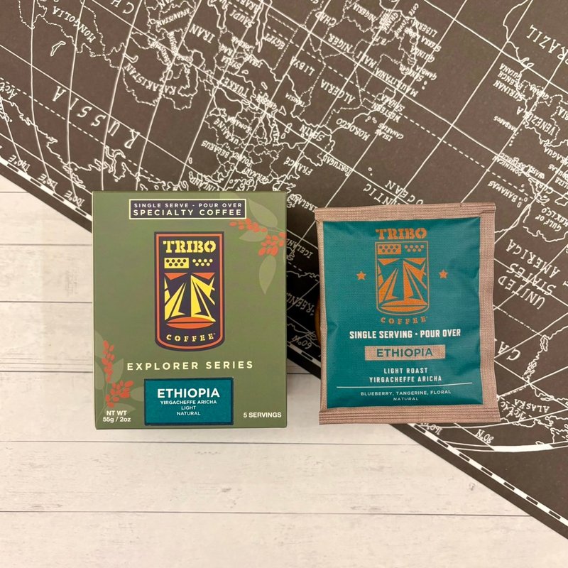 埃塞俄比亚 耶加雪夫 艾瑞加 日晒 浅焙滤挂式咖啡 (5入 / 10入盒) - 咖啡 - 其他材质 