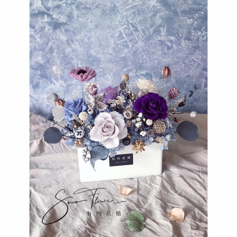 不凋花吐司桌花(中)/宅配限双北地区,跨县市需自取 - 干燥花/捧花 - 其他材质 