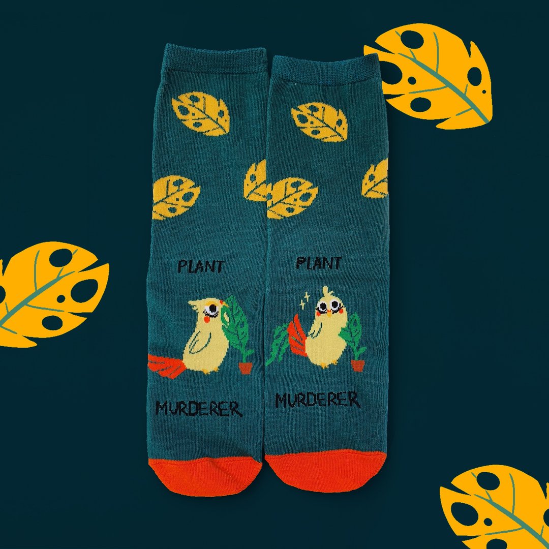 Plant Murderer socks - 其他 - 棉 黄色
